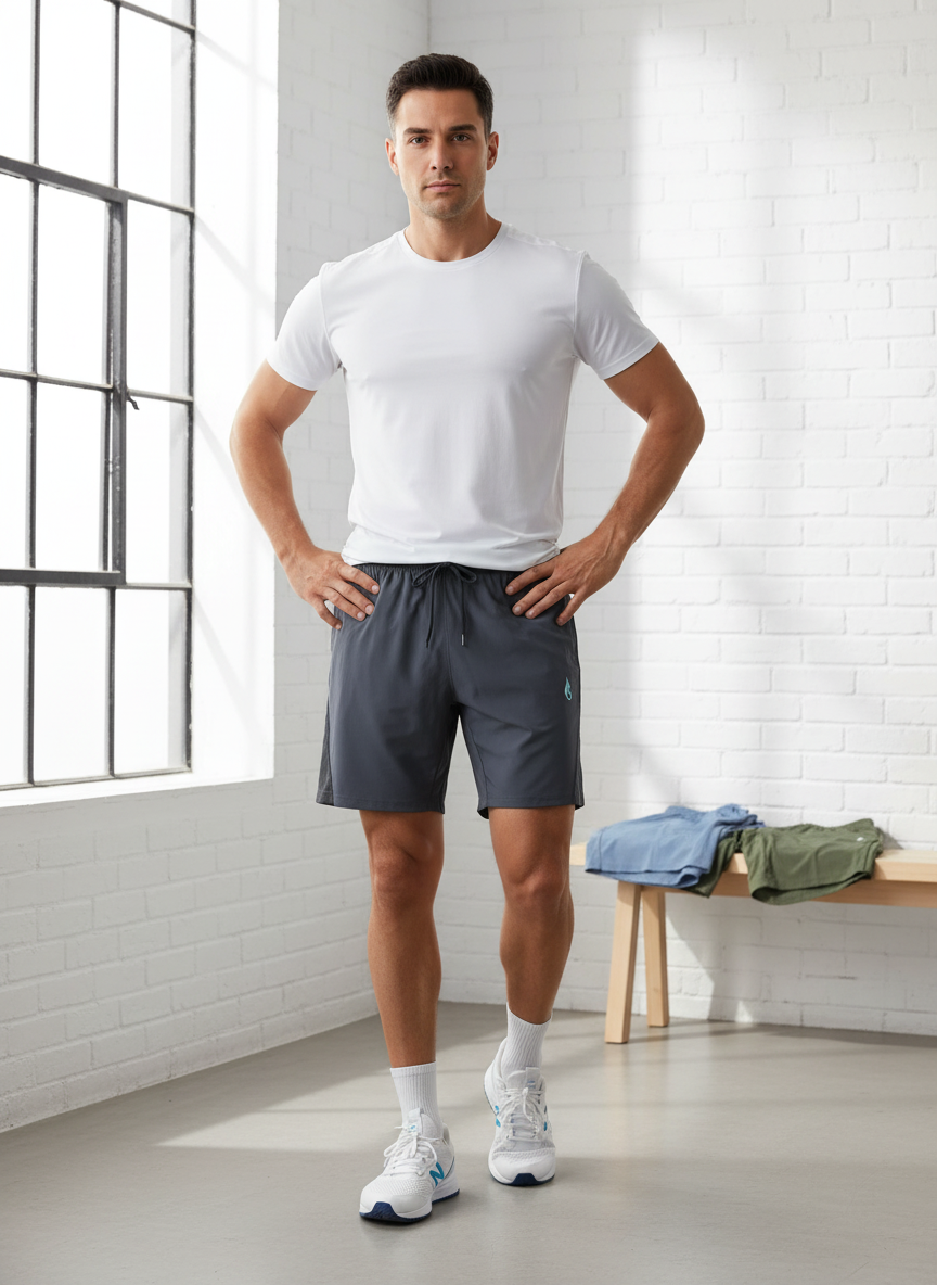 Men’s shorts 7” with zipper and pockets