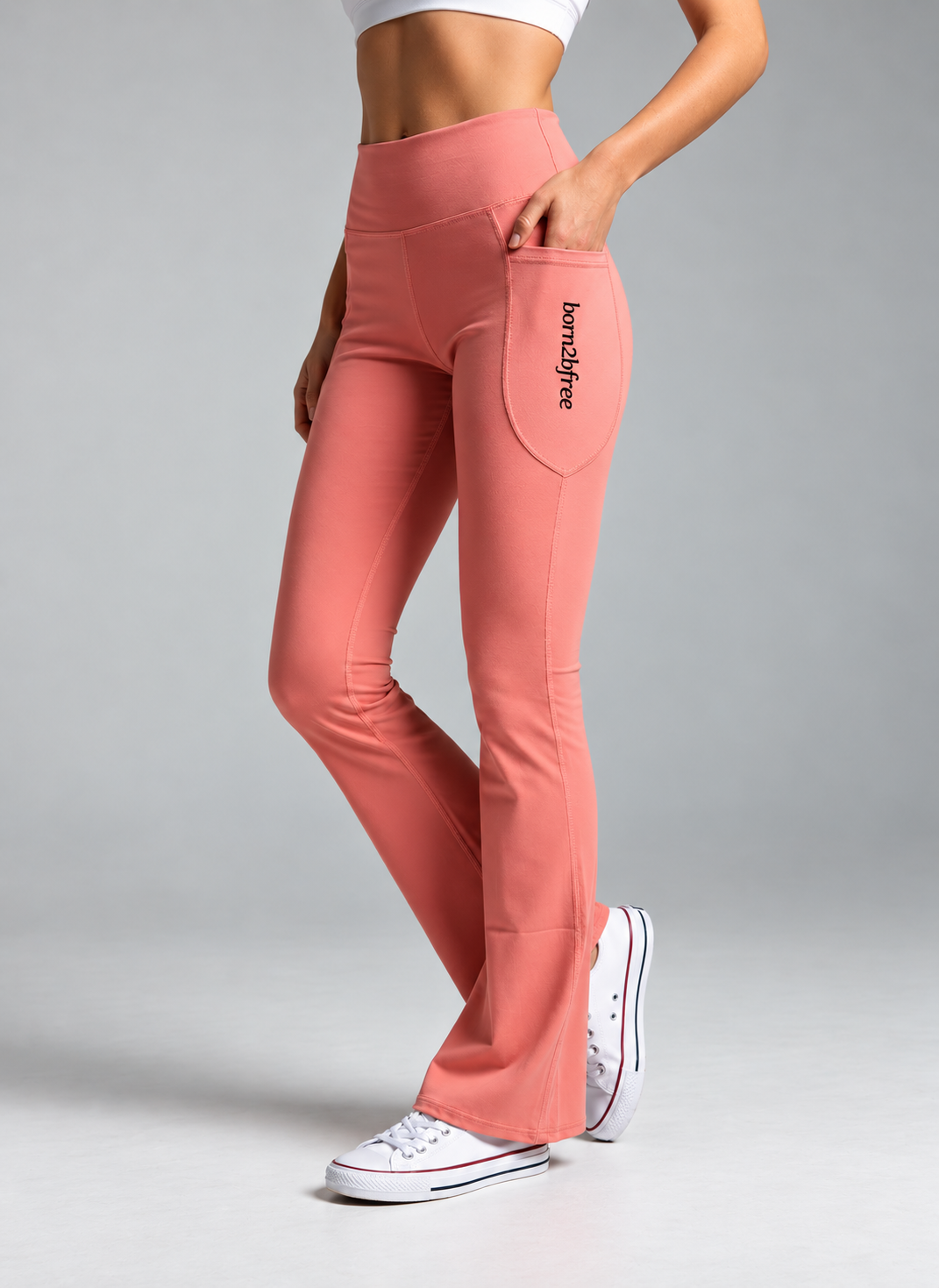 Born2BFree Flared yoga pants/ High waisted-Bell Bottom Boot cut